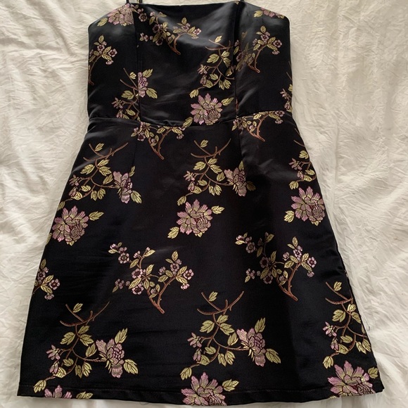 Dresses | Black Floral Dress From Revolve | Poshmark